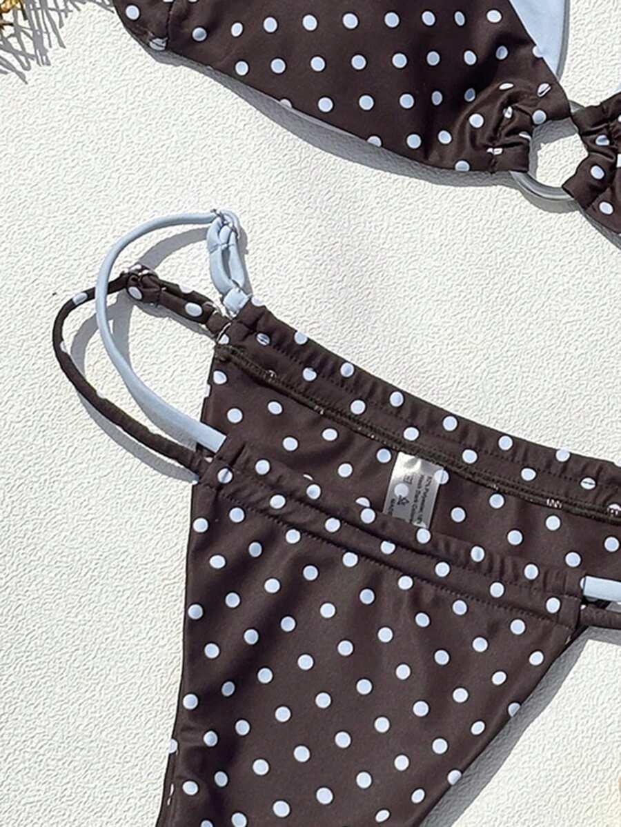 DÓŁ OD BIKINI groszki 