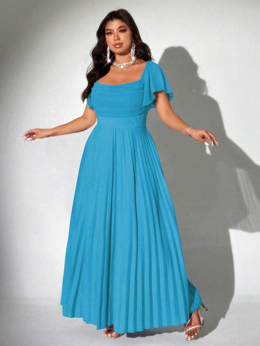 niebieska sukienka maxi