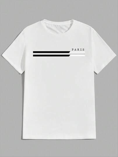 biały t-shirt nadruk