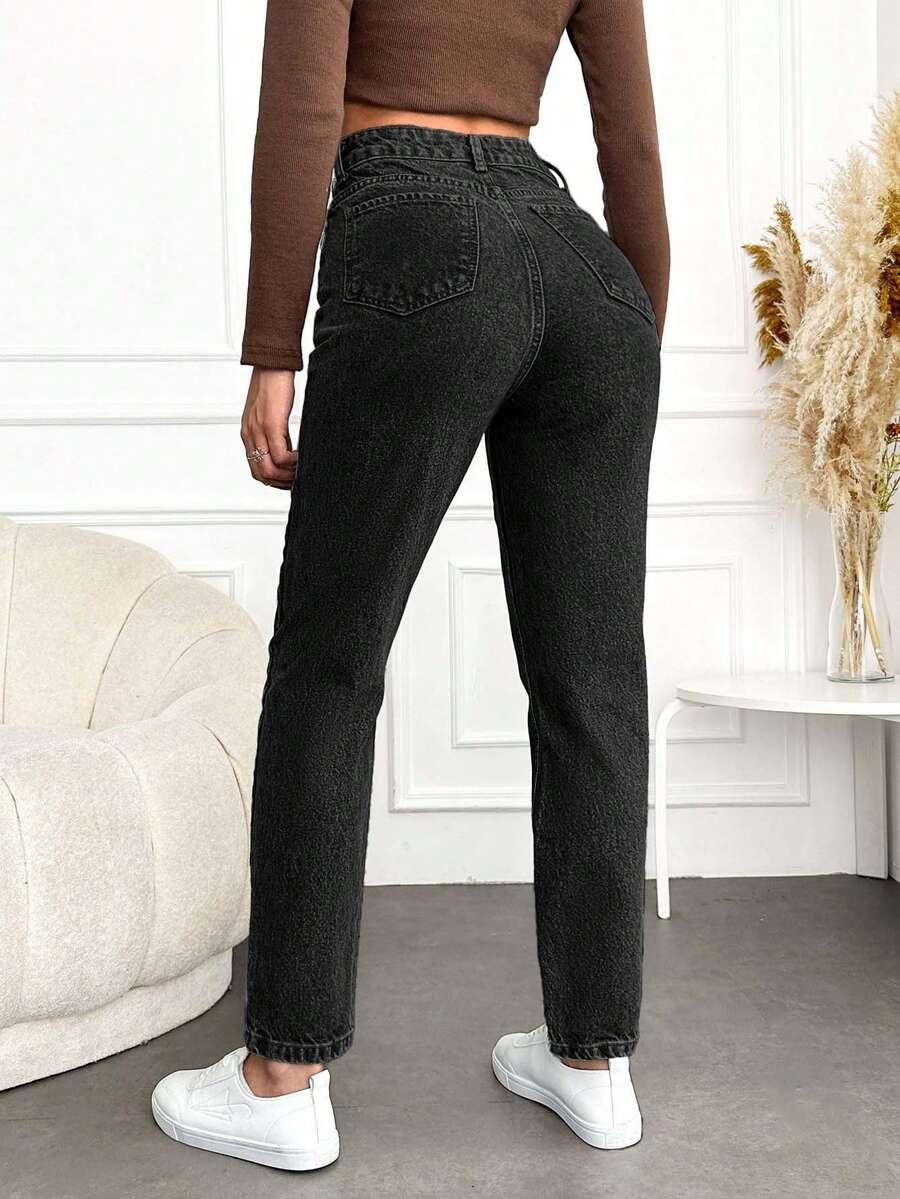 CZARNE SPODNIE JEANS