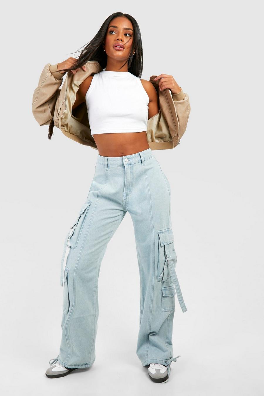 NIEBIESKIE SPODNIE JEANS KIESZENIE