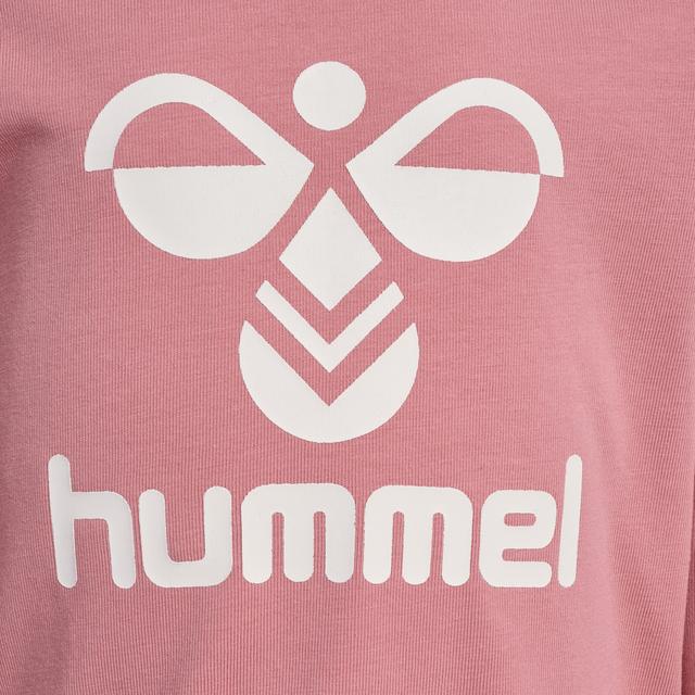 różowa bluzka z długim rękawem logo