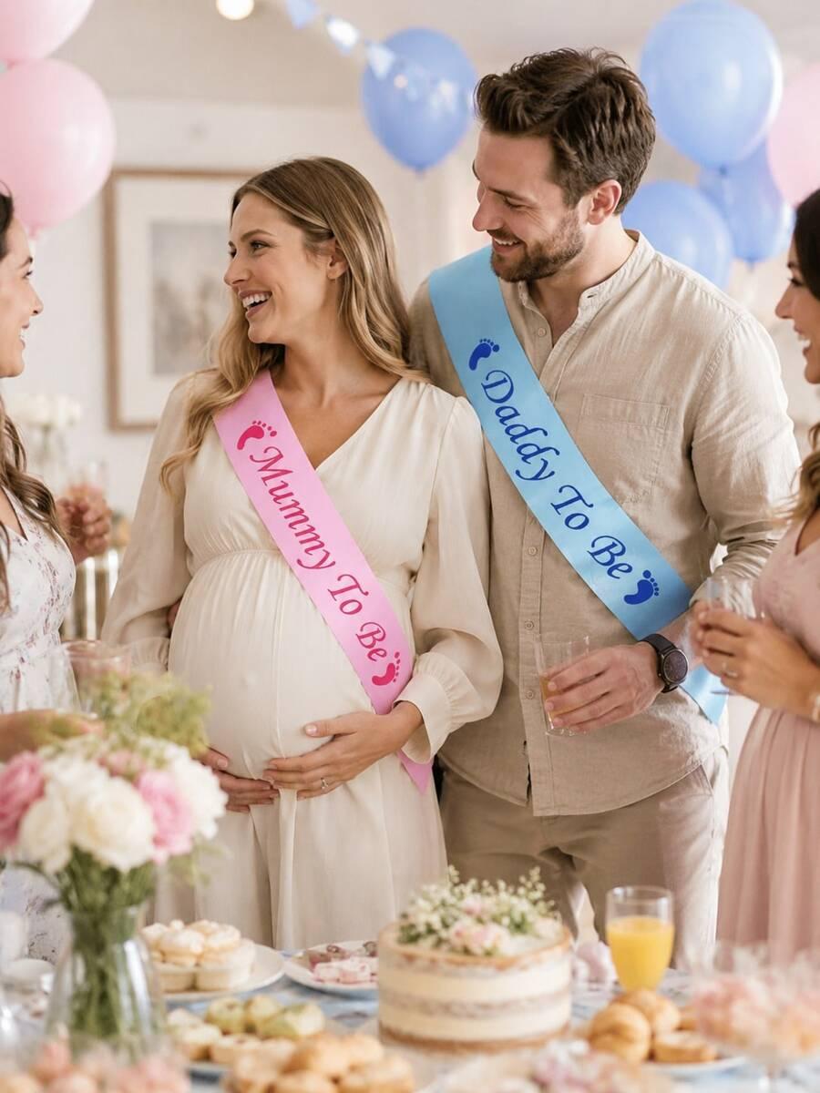 szarfy na baby shower 2-pack
