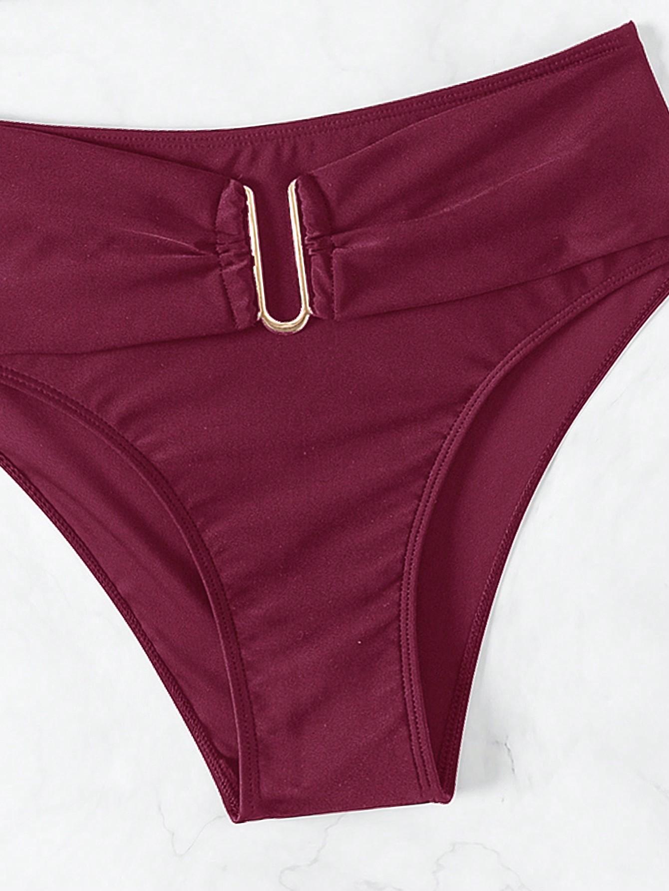 BORDOWE BIKINI STRÓJ KĄPIELOWY 