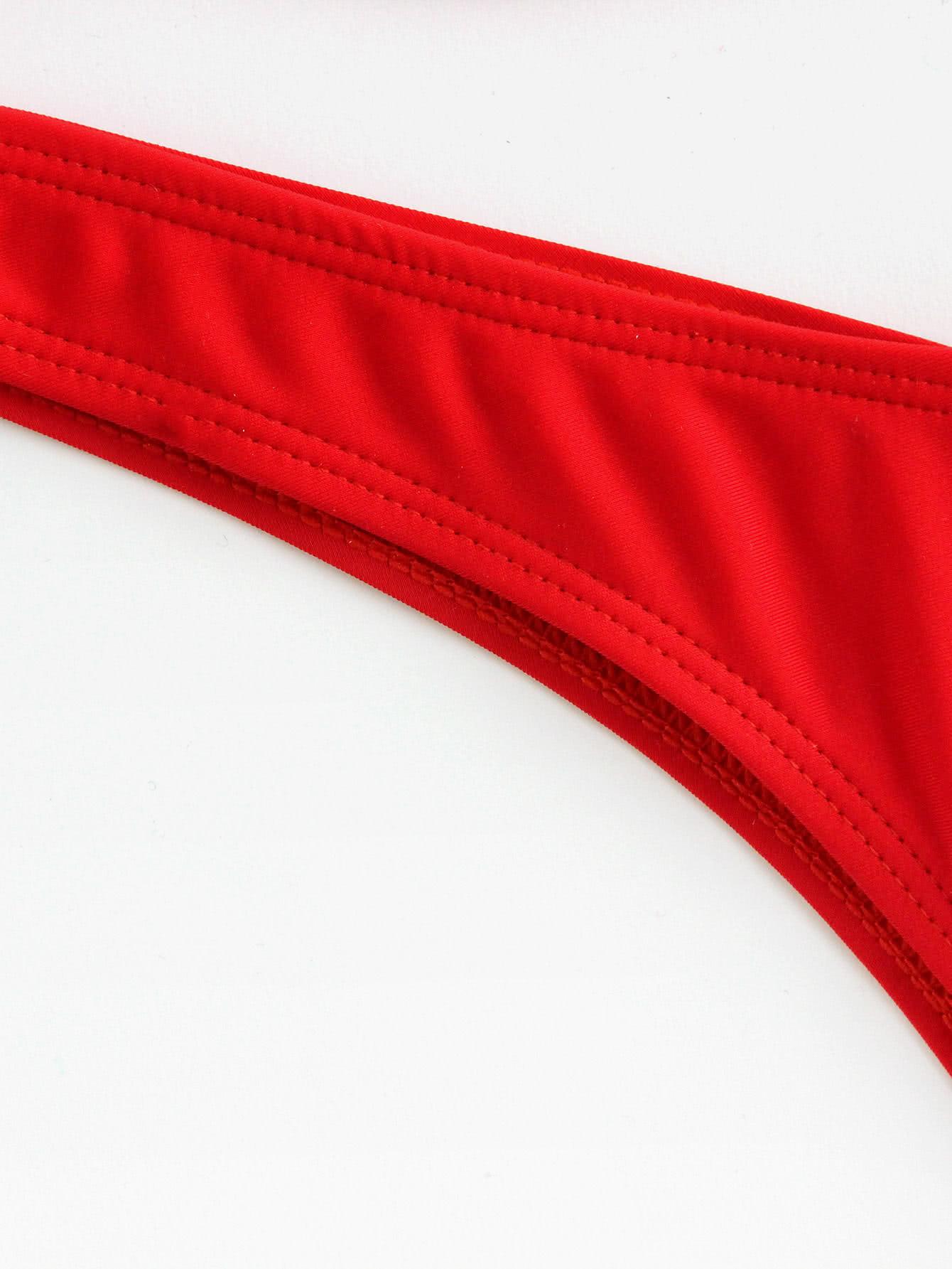 czerwony komplet bikini