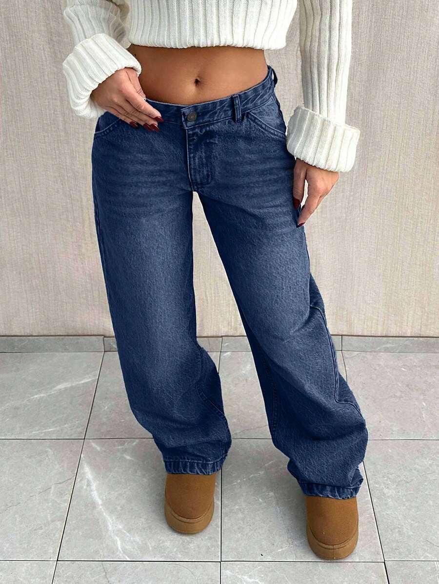 SPODNIE JEANS NISKI STAN