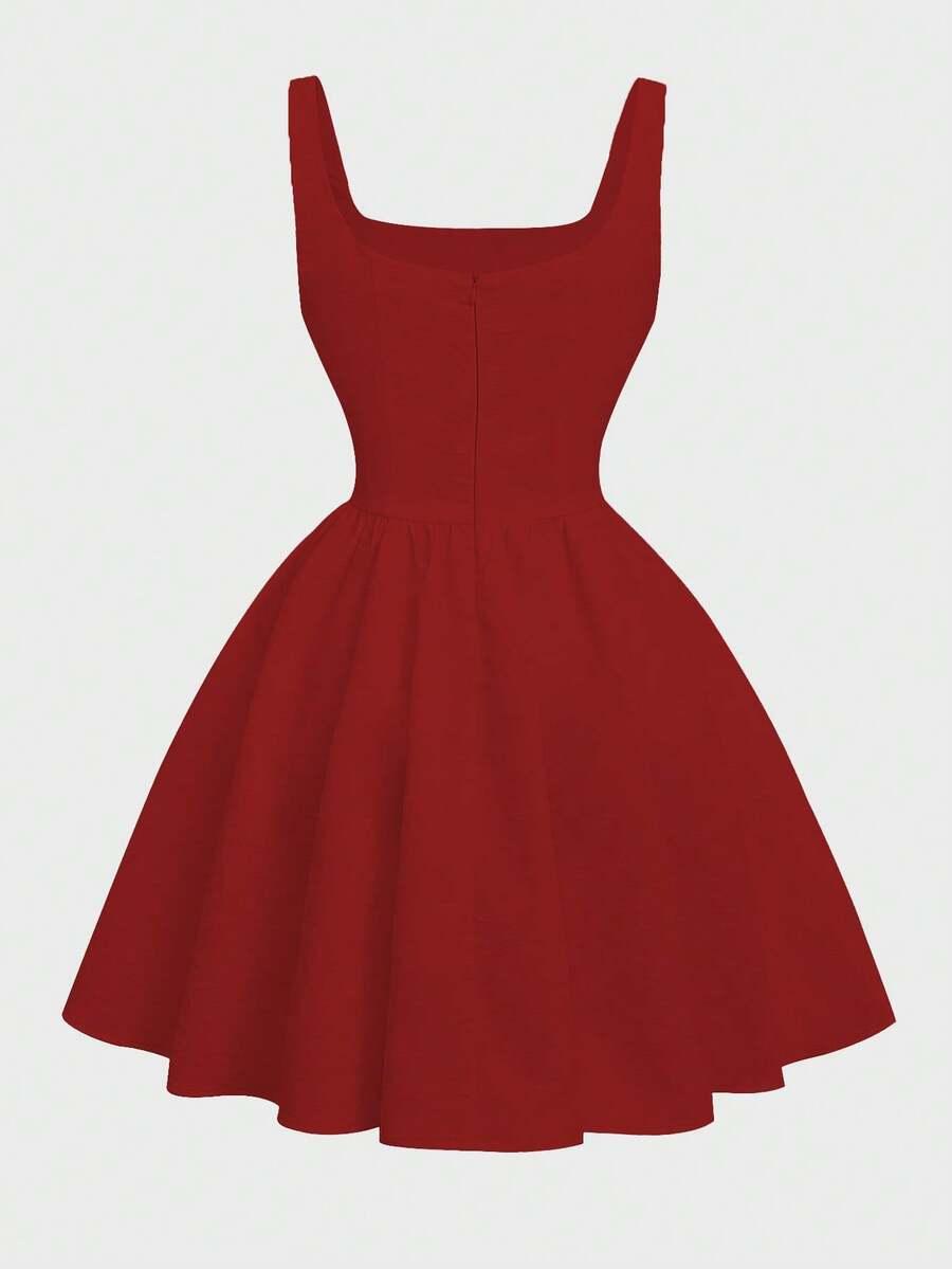 CZERWONA MINI SUKIENKA