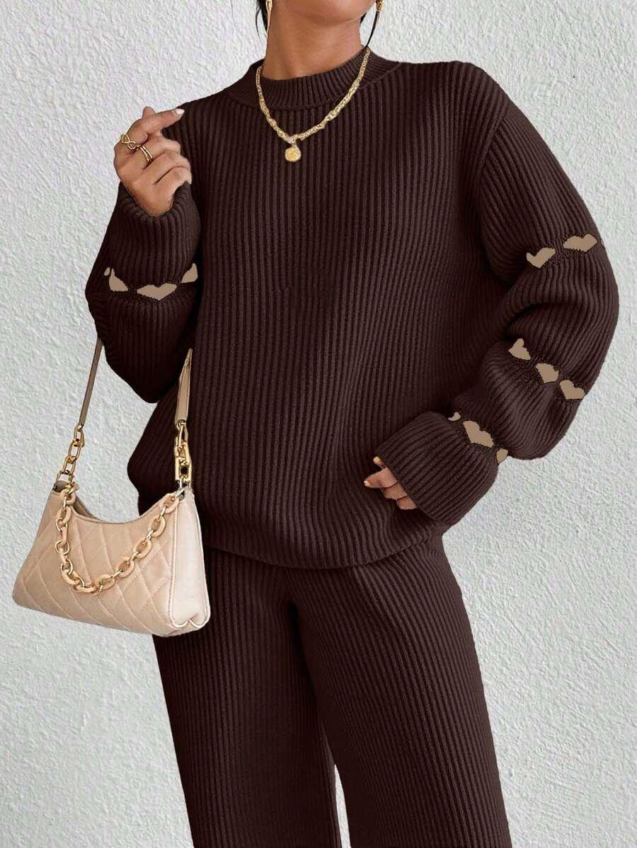 SWETER SPODNIE KOMPLET 
