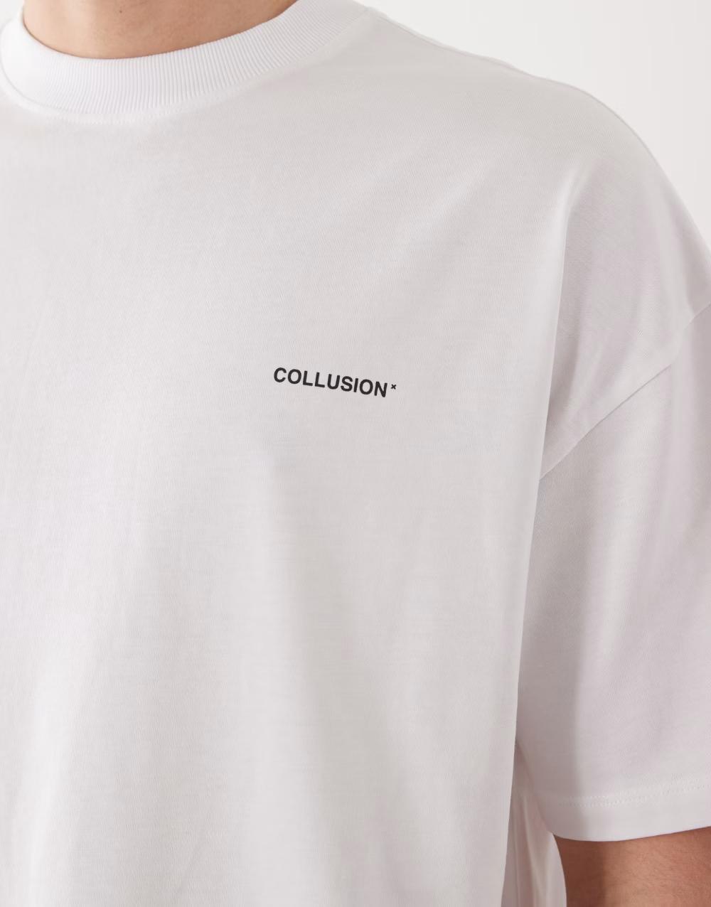 biały t-shirt logo