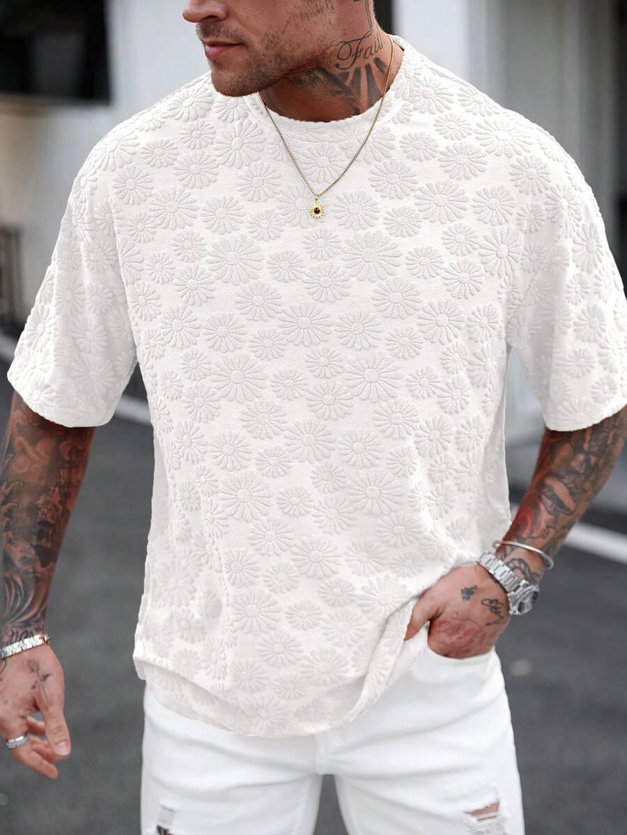 biały t-shirt oversize struktura 