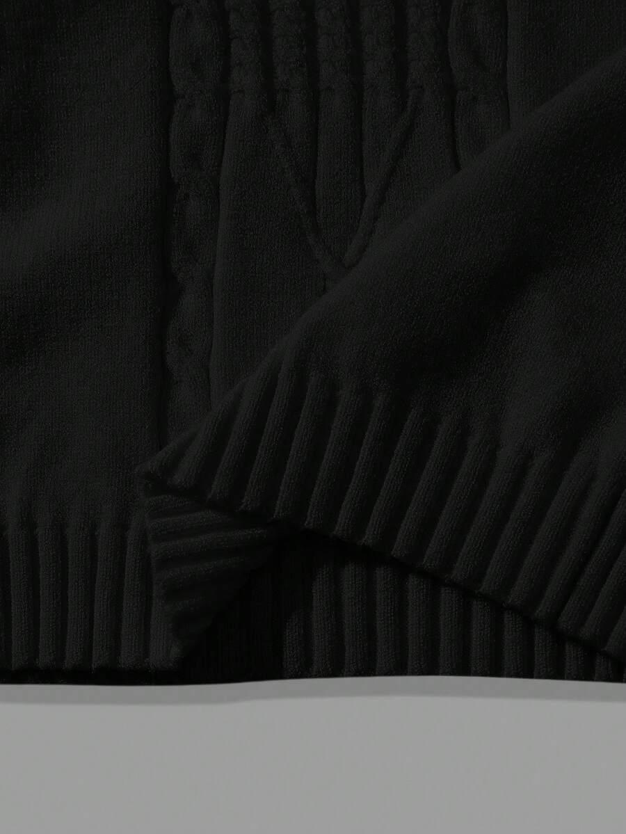 czarny sweter golf