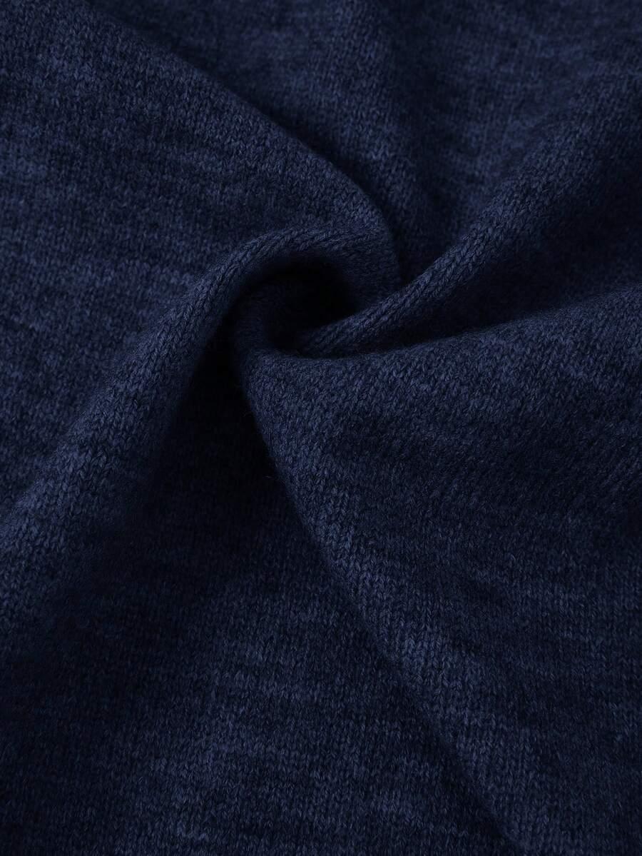 granatowy sweter długi rękaw