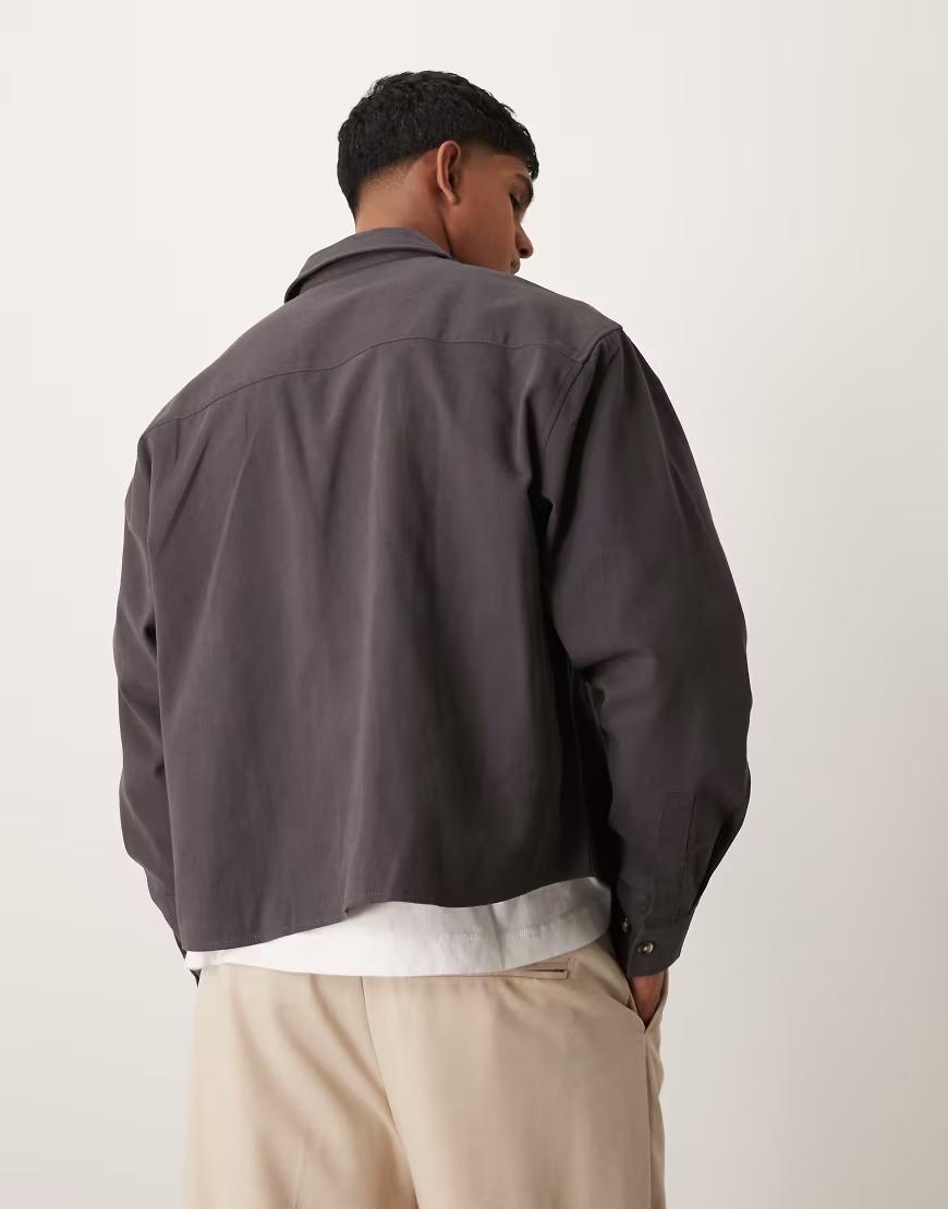 SZARA KOSZULA GUZIKI