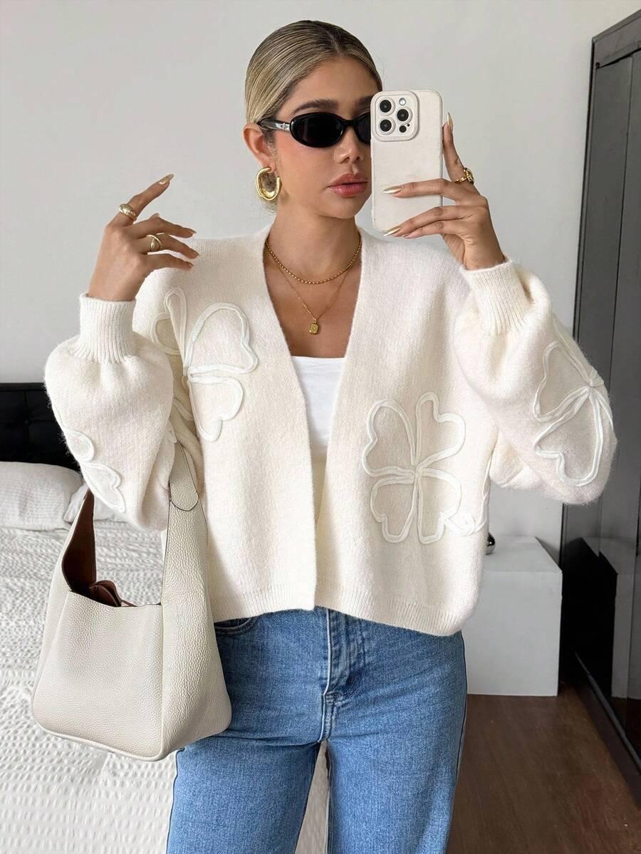 BEŻOWY SWETER KARDIGAN 