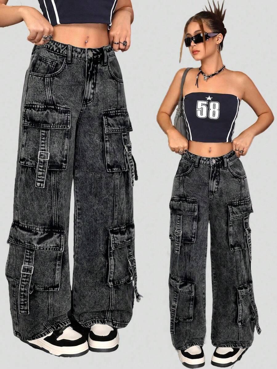szare spodnie jeans