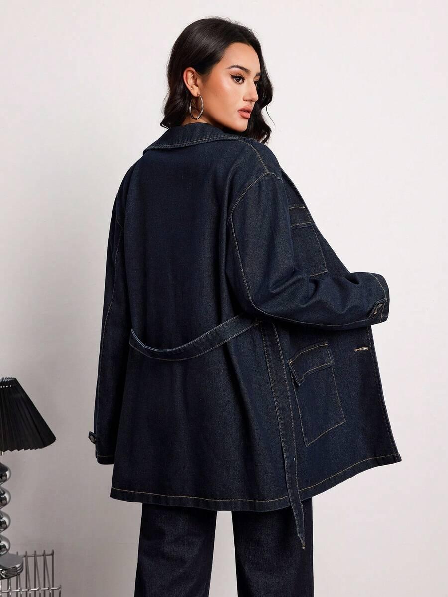 GRANATOWA KURTKA JEANS