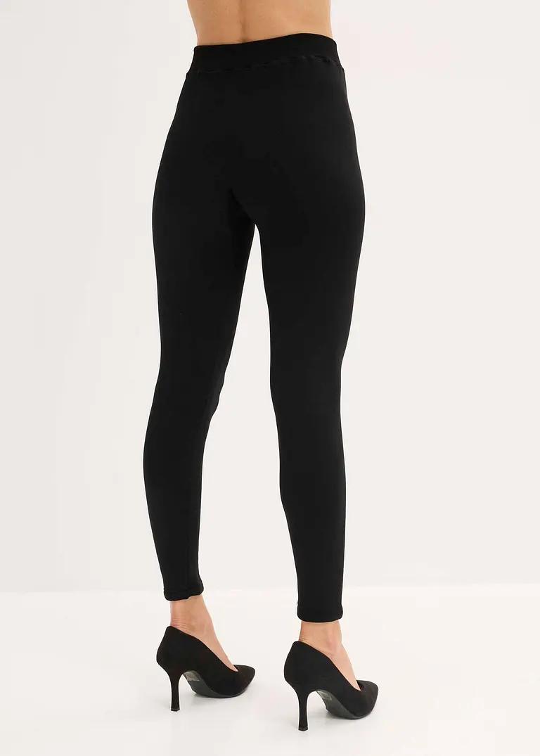 CZARNE OCIEPLANE LEGGINSY 