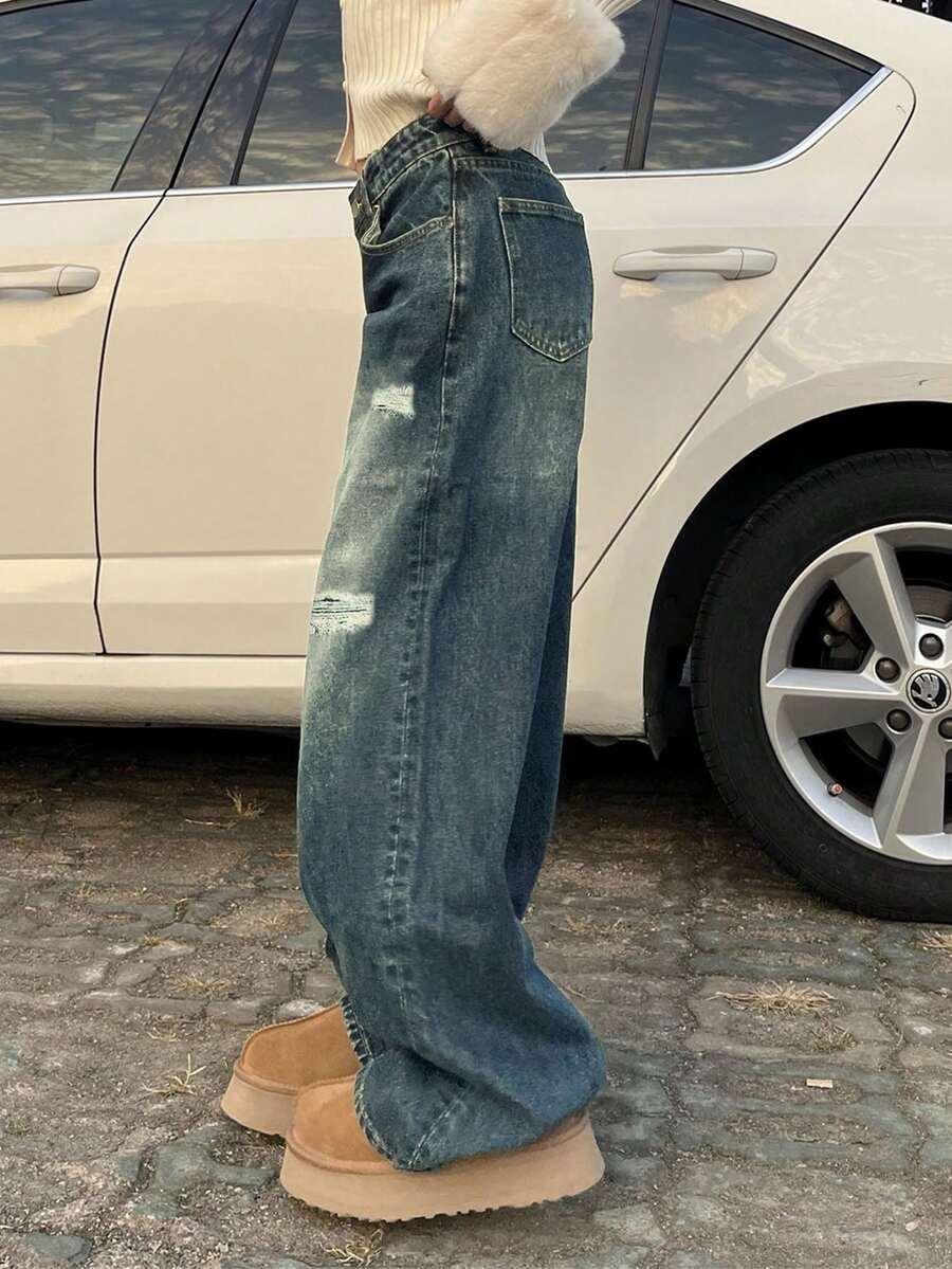 NIEBIESKIE SPODNIE JEANS
