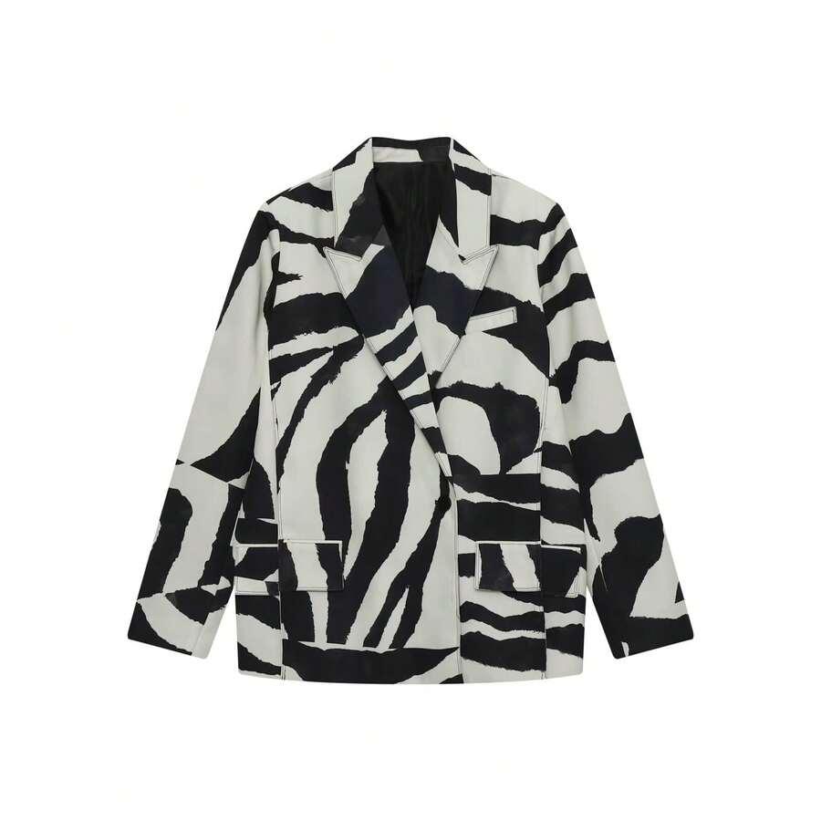 marynarka kołnierz animal print