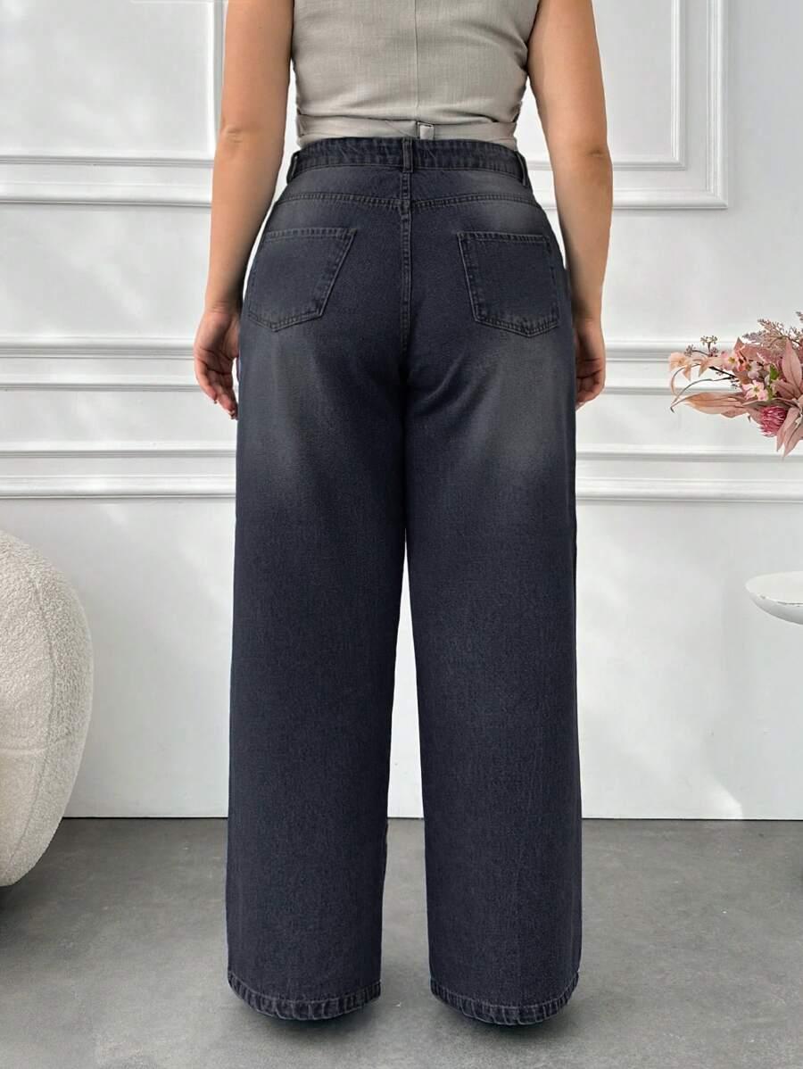 CZARNE SPODNIE JEANS
