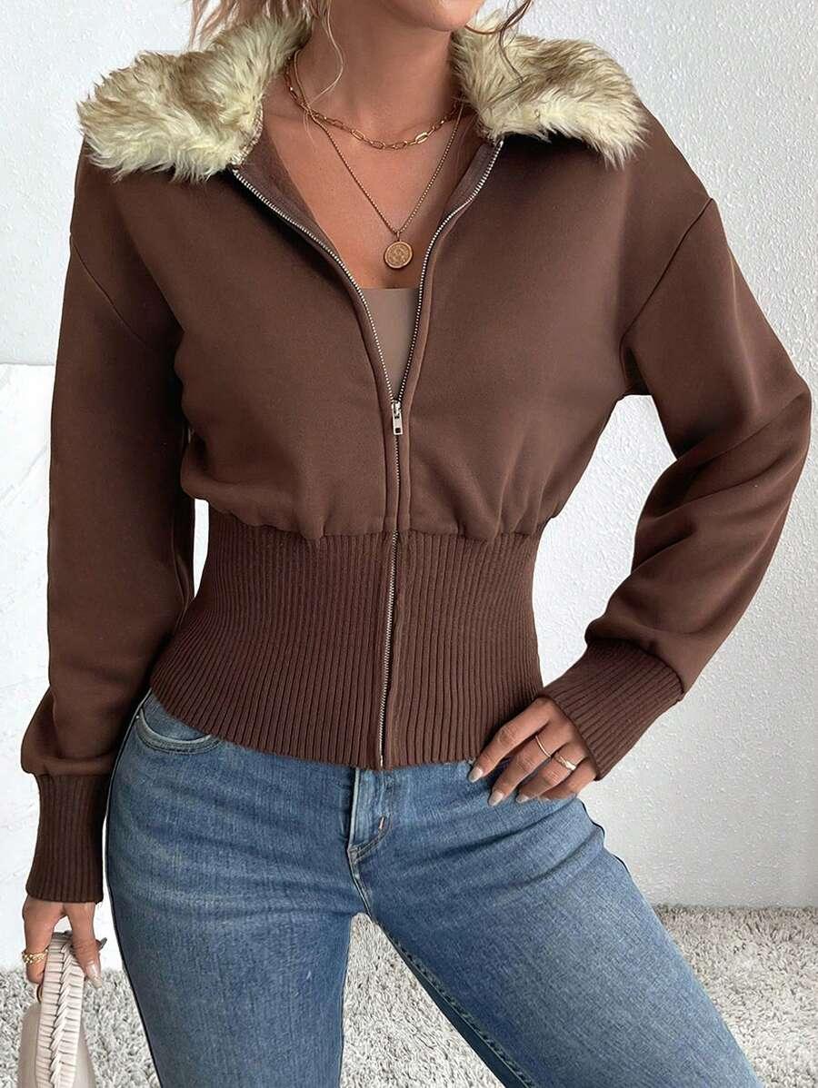 BLUZA ROZPINANA Z FUTERKIEM
