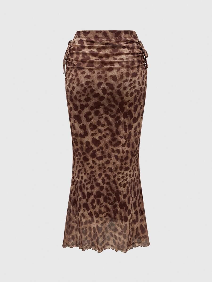 maxi spódnica leopard print