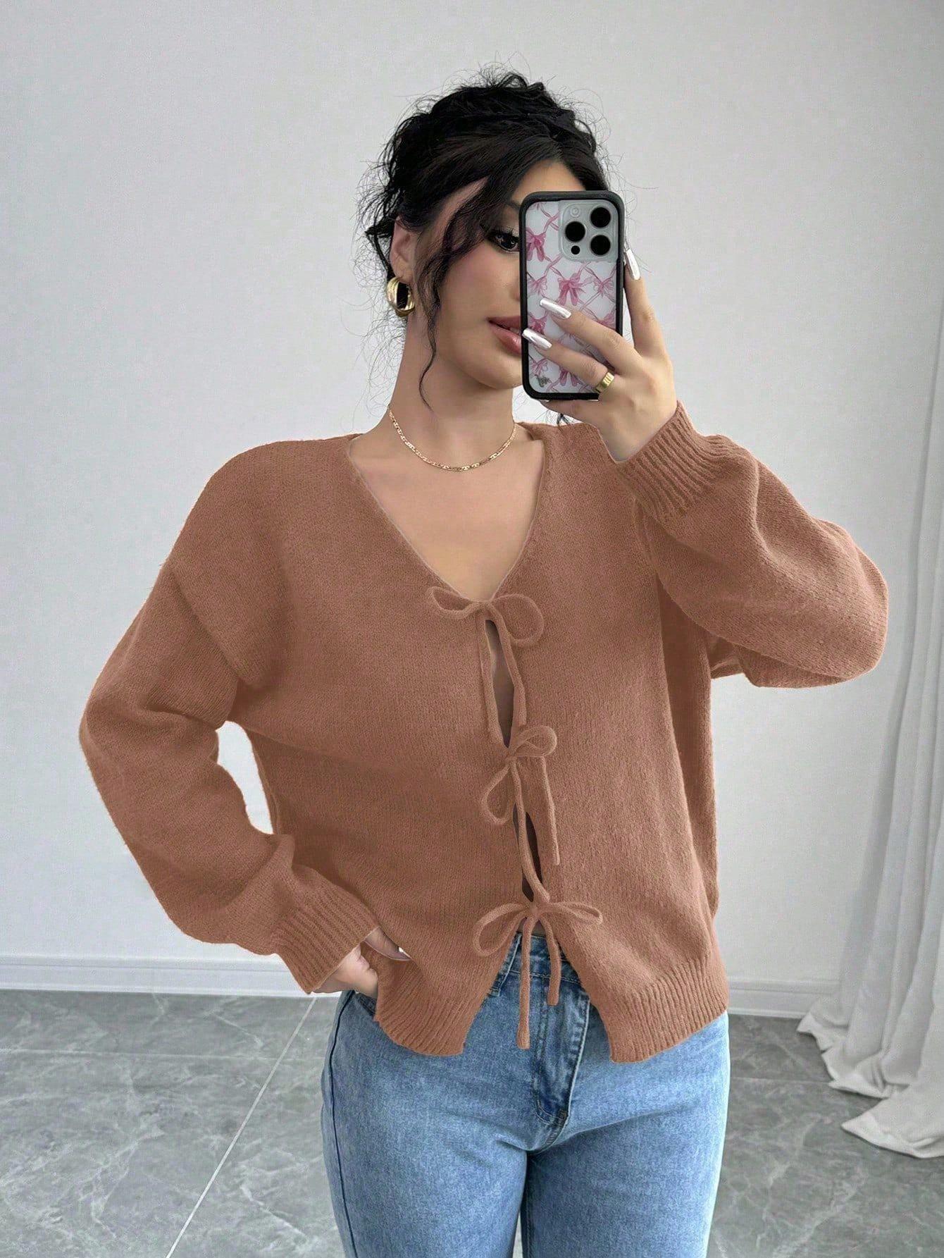 SWETER DAMSKI NARZUTKA REGULAR BEZ KOŁNIERZYKA