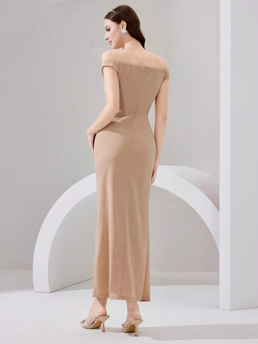 ELEGANCKA SUKIENKA KOBIECA ODSŁANIAJĄCA RAMIONA
