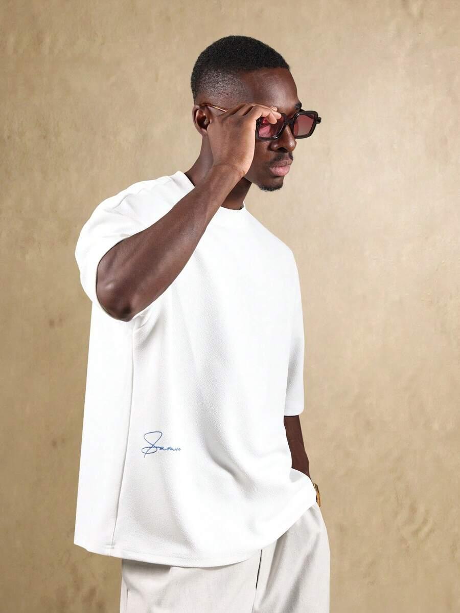 Biały T-shirt napis