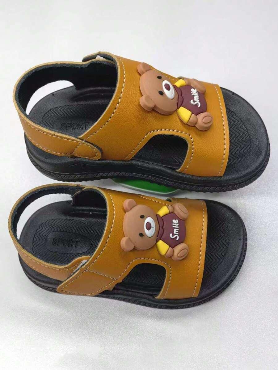 brązowe sandały miś