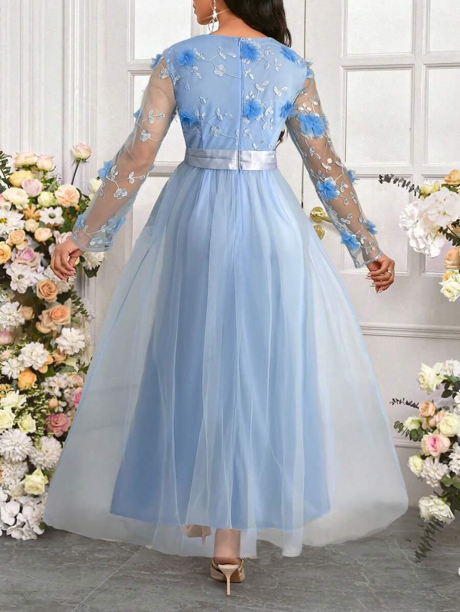 NIEBIESKA MAXI SUKIENKA