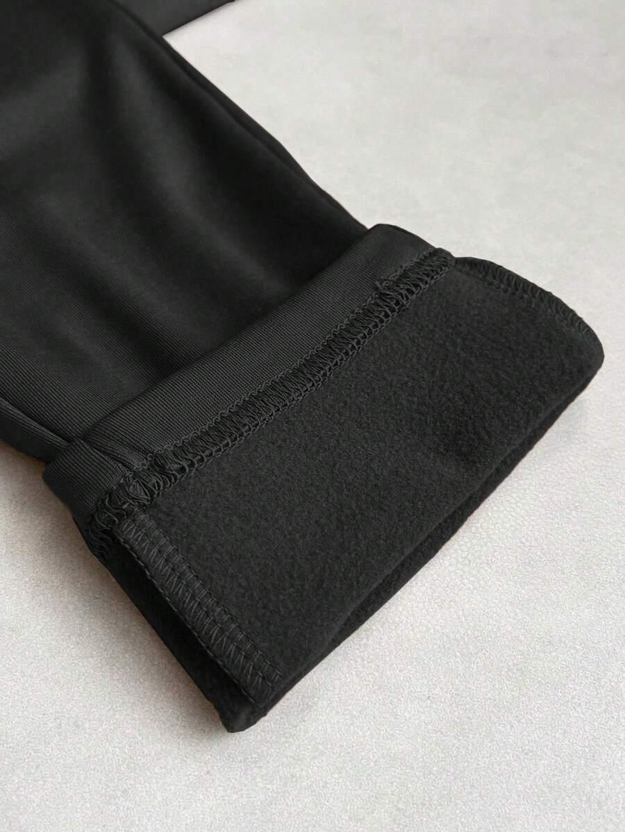CZARNE OCIEPLANE LEGGINSY