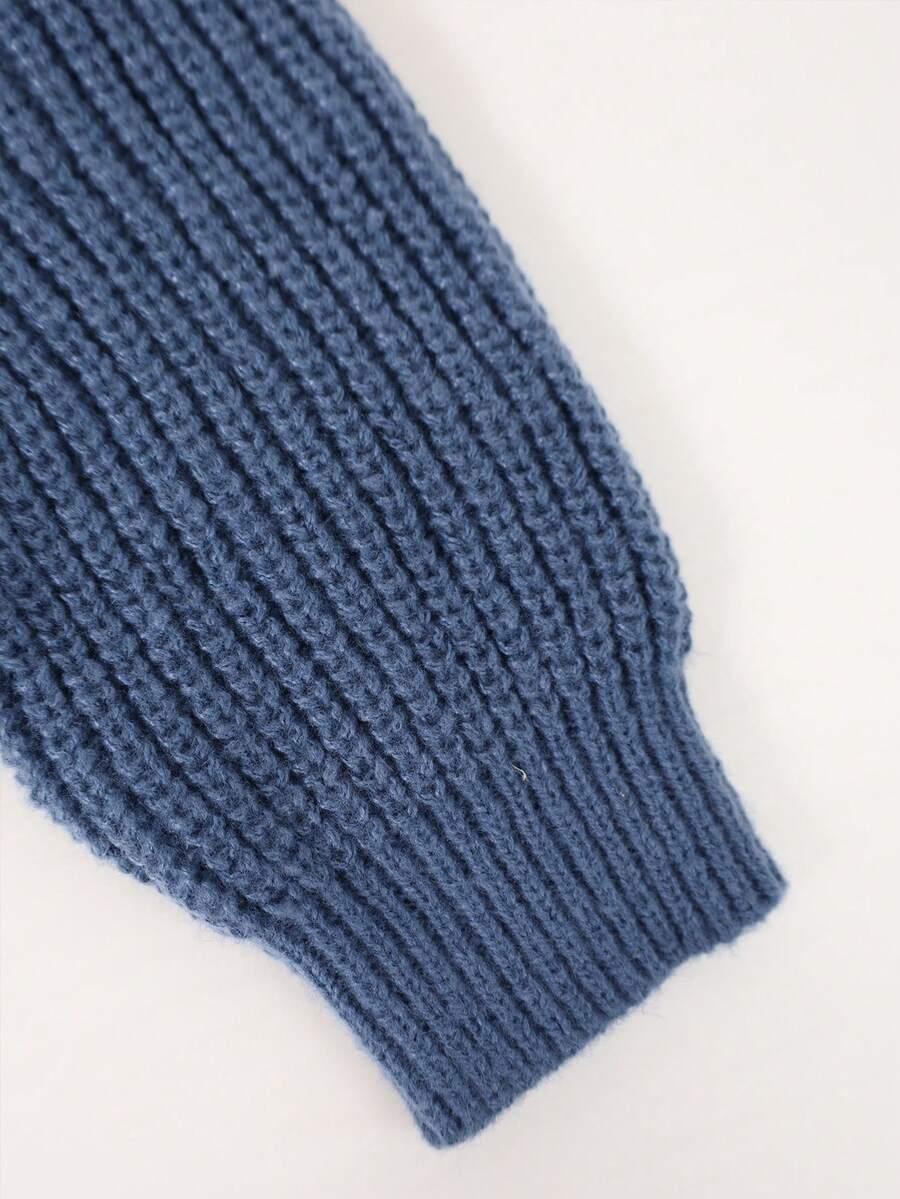 niebieski sweter casual