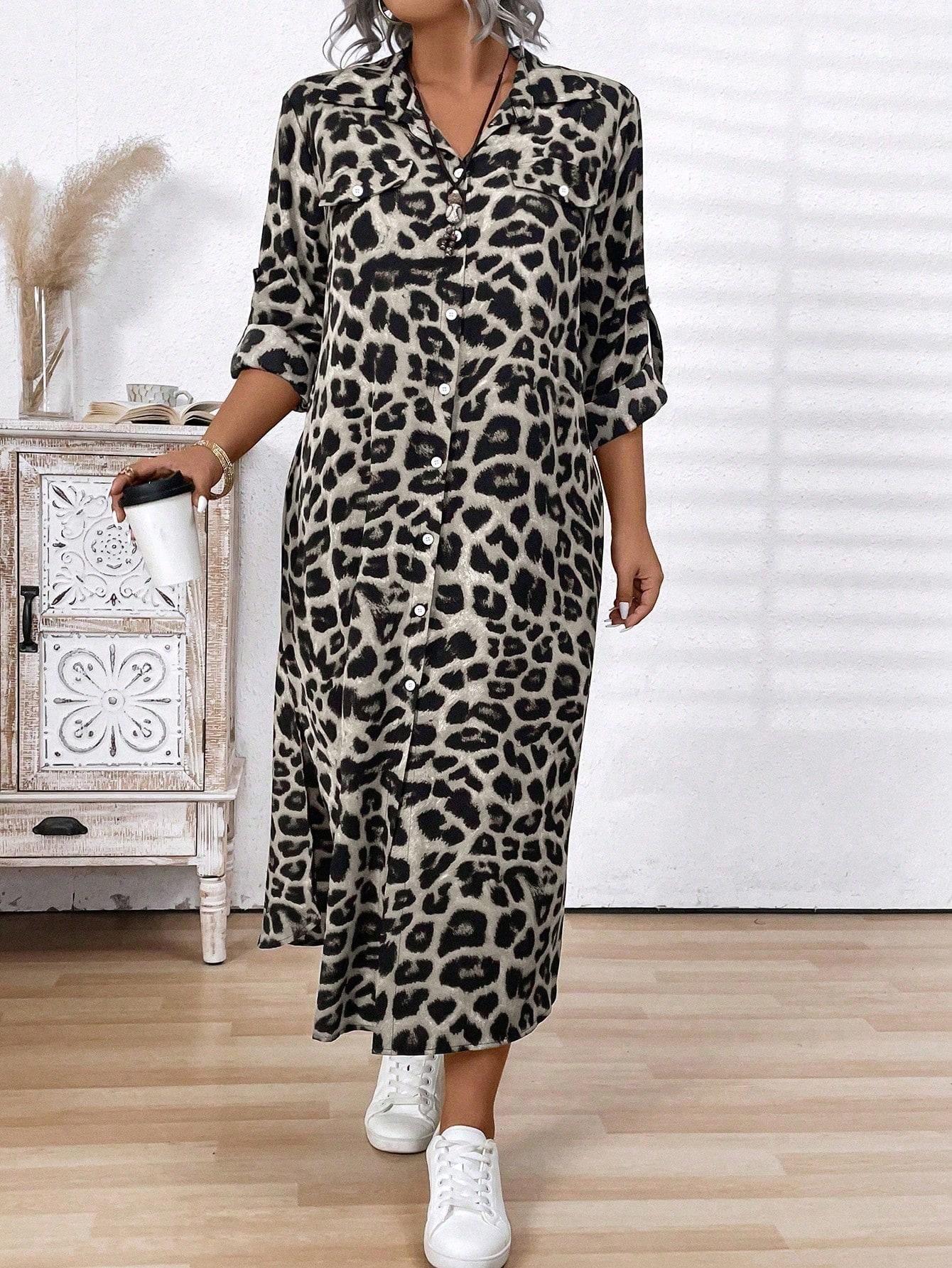 MAXI SUKIENKA ANIMAL PRINT 