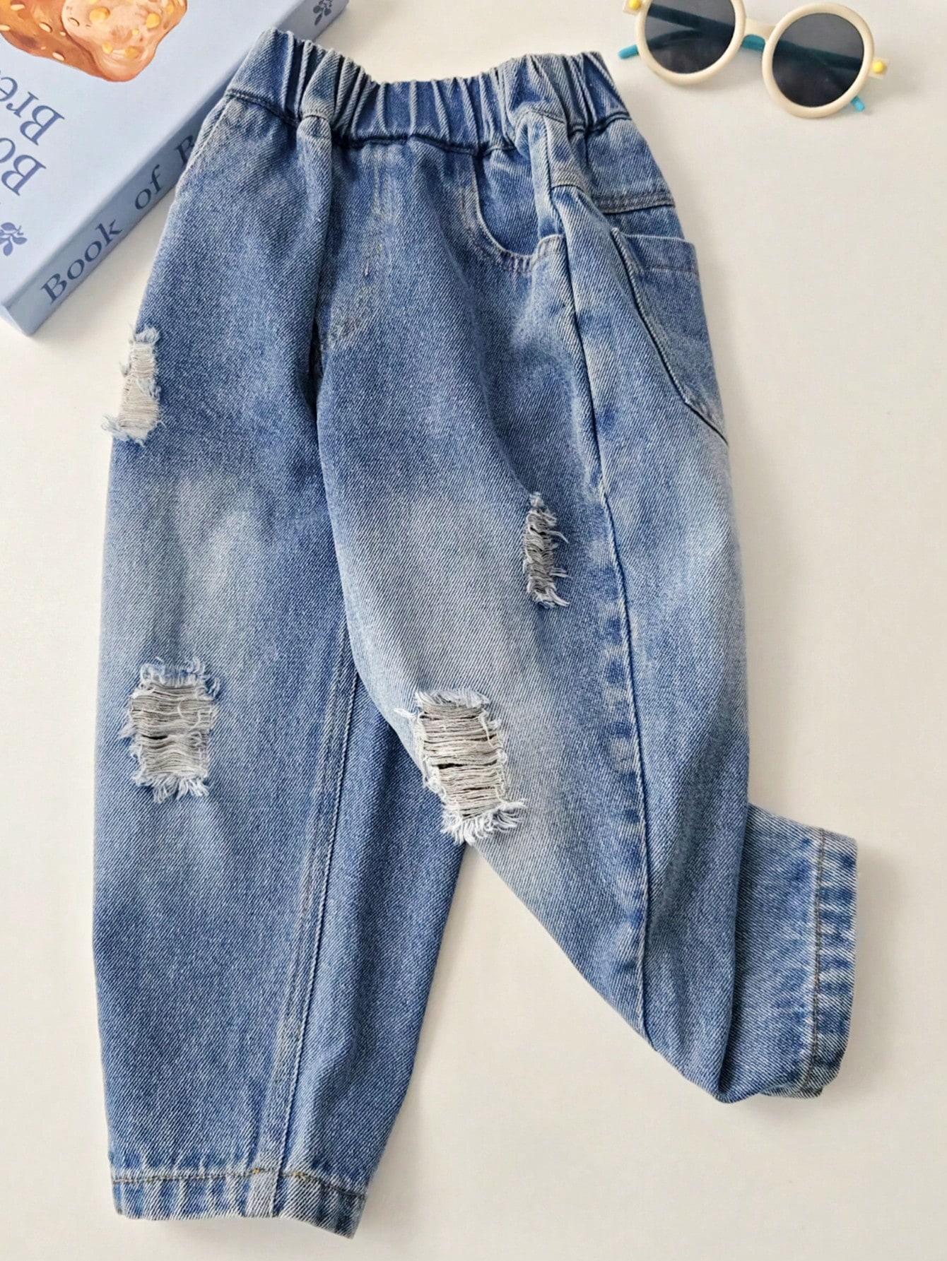 spodnie jeans przetarcia