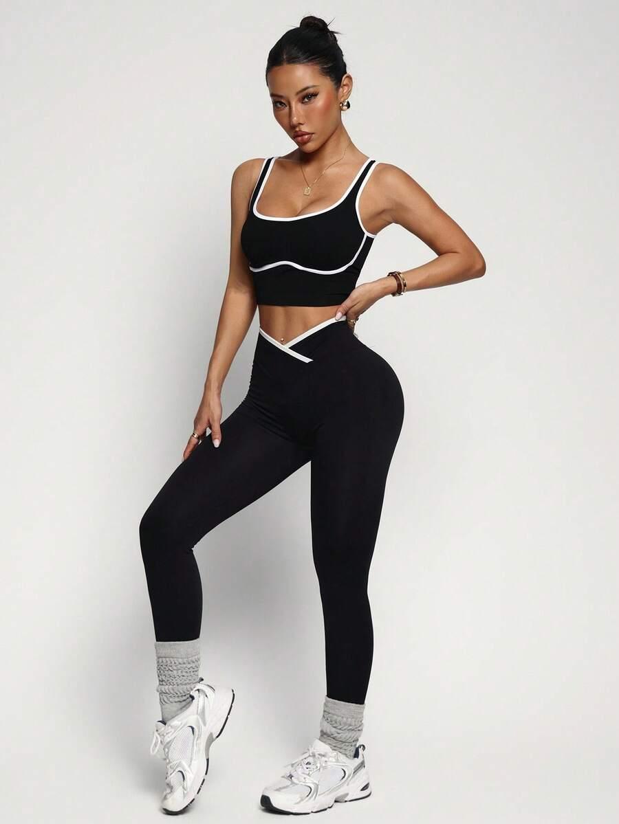 TOP LEGGINSY KOMPLET SPORTOWY