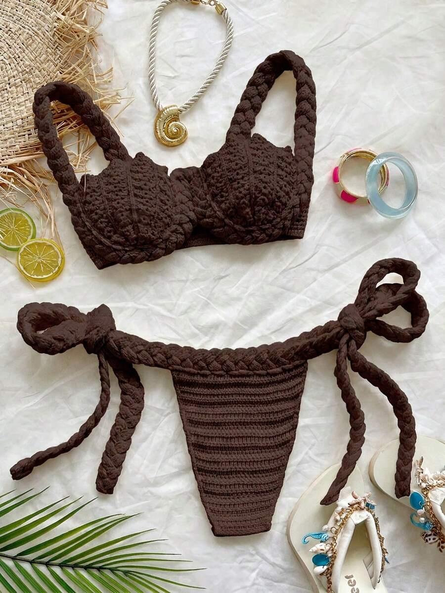 brązowy dół od bikini