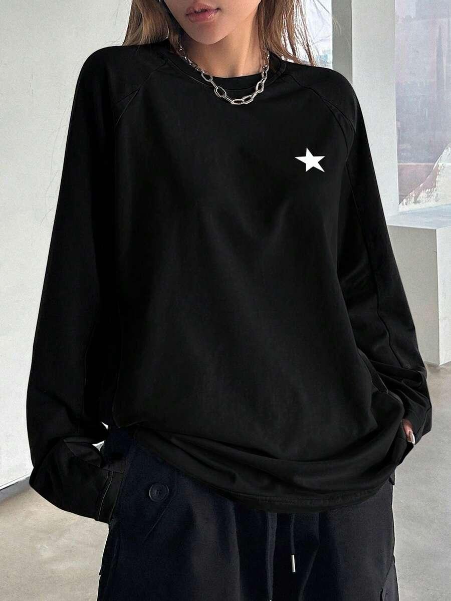 czarna bluzka oversize