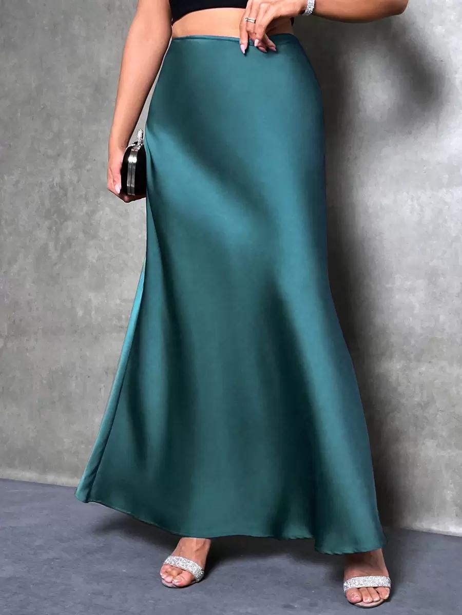 SATYNOWA MAXI SUKIENKA