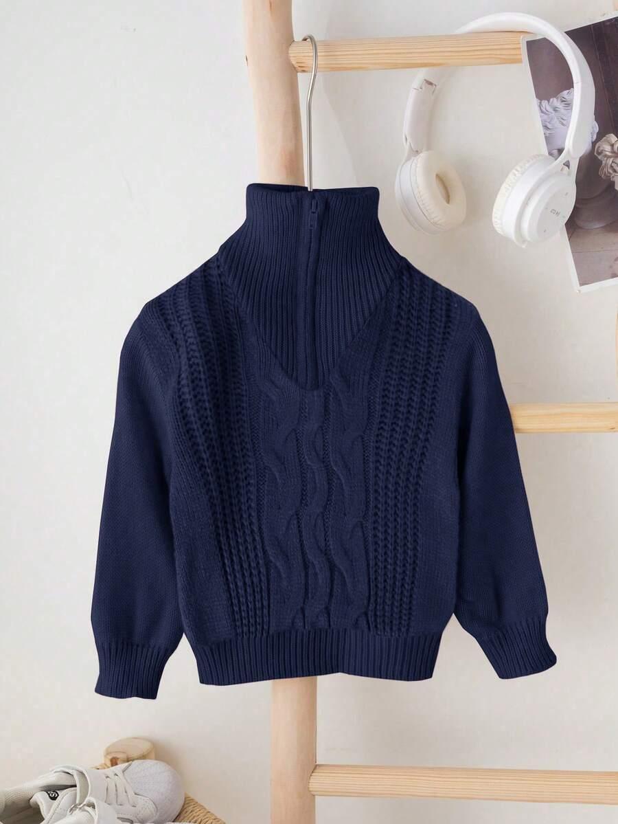 granatowy sweter zamek