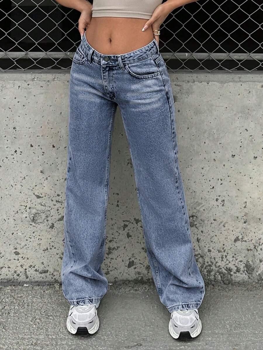 NIEBIESKIE SPODNIE JEANS