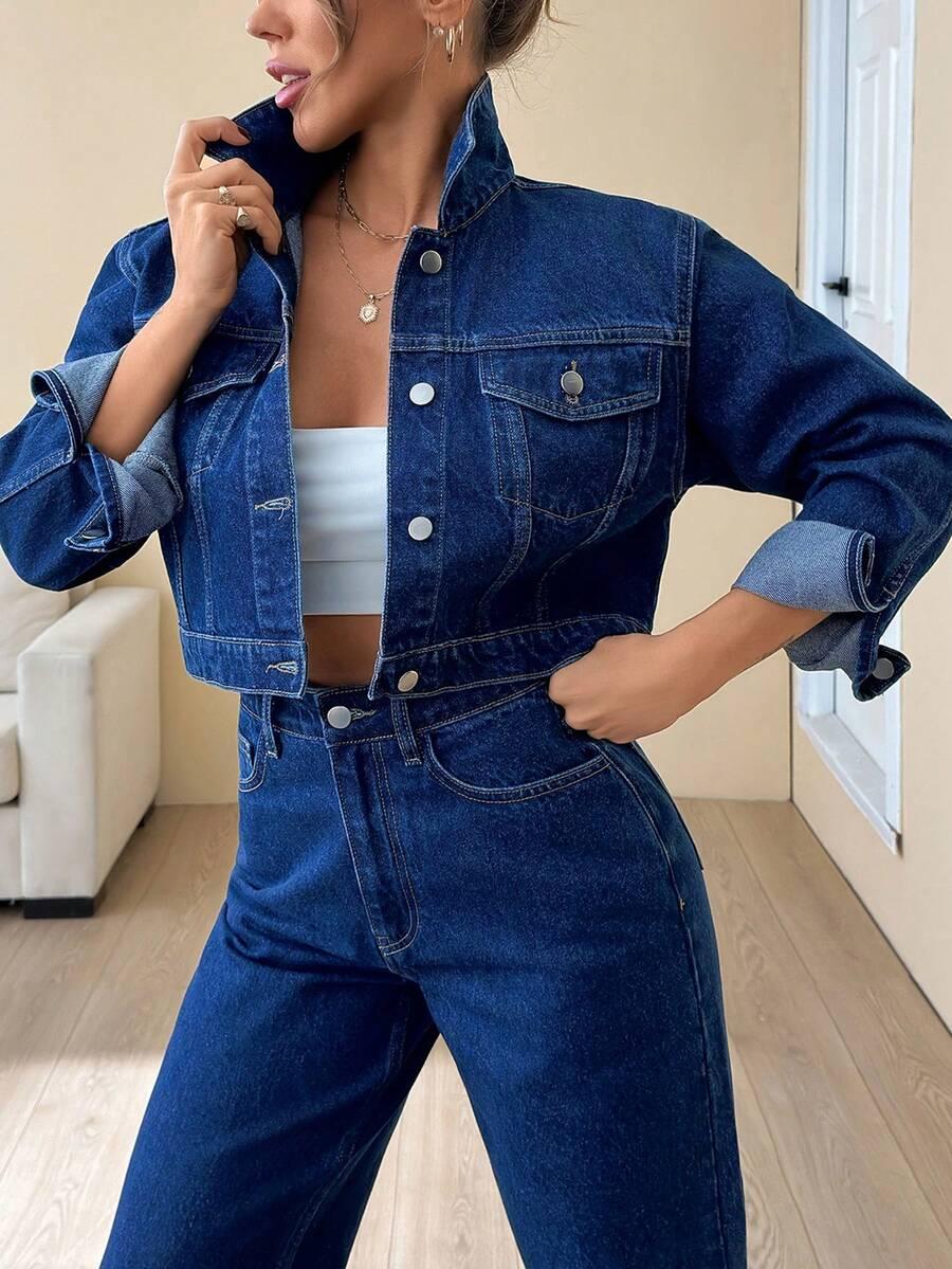 kurtka spodnie komplet jeans 