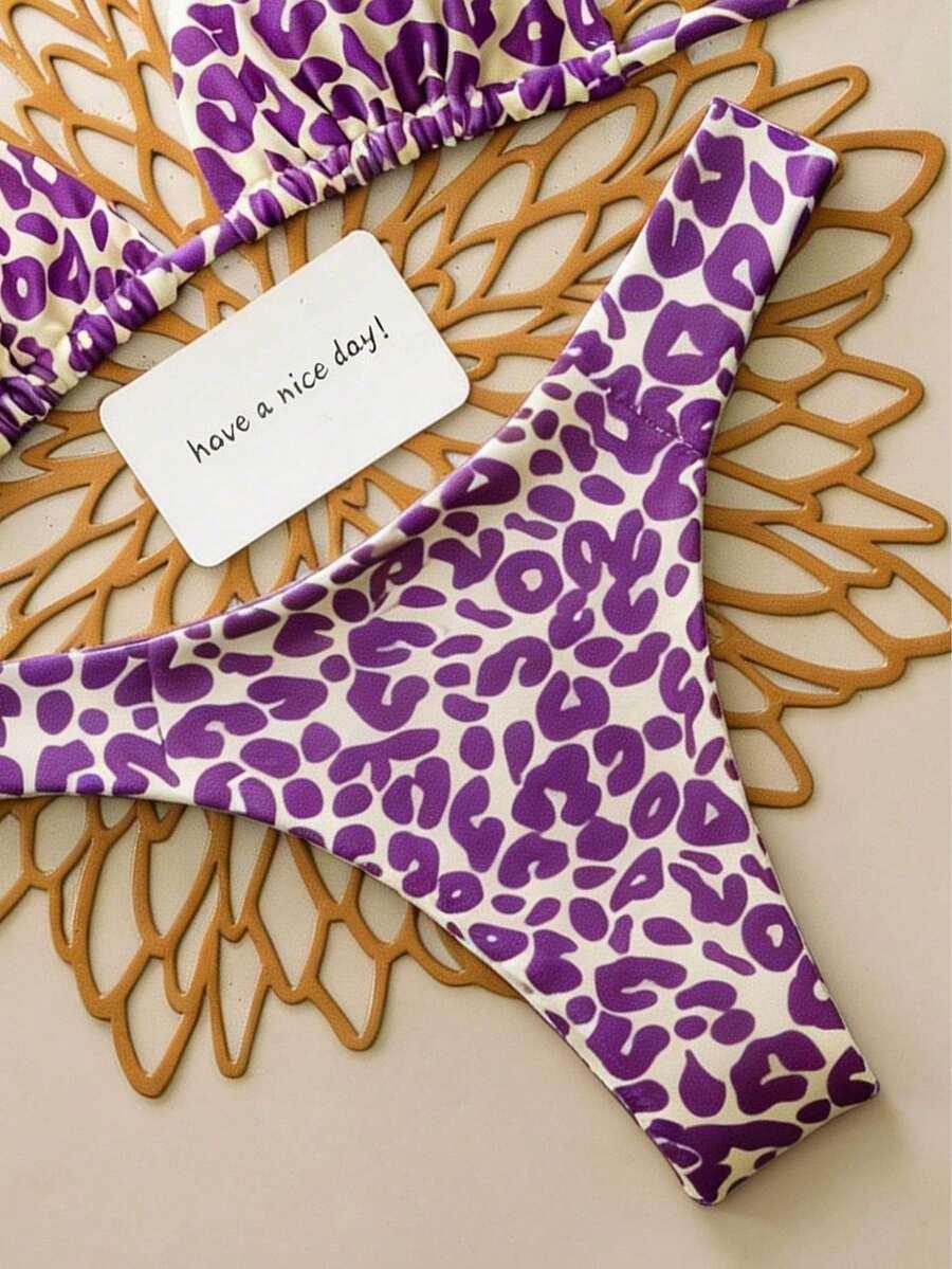 DWUCZĘŚCIOWY STRÓJ KĄPIELOWY ANIMAL PRINT