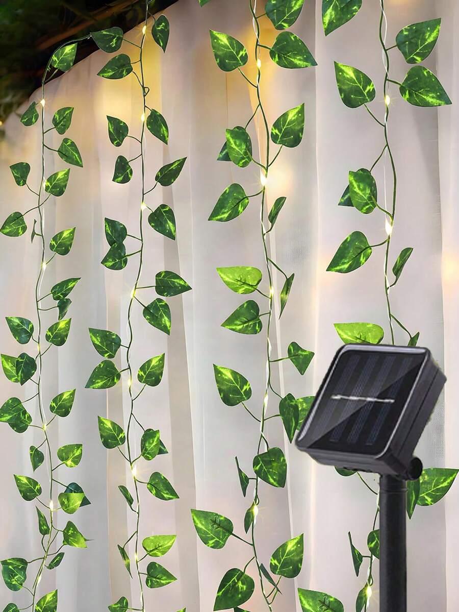 lampka solarna liście
