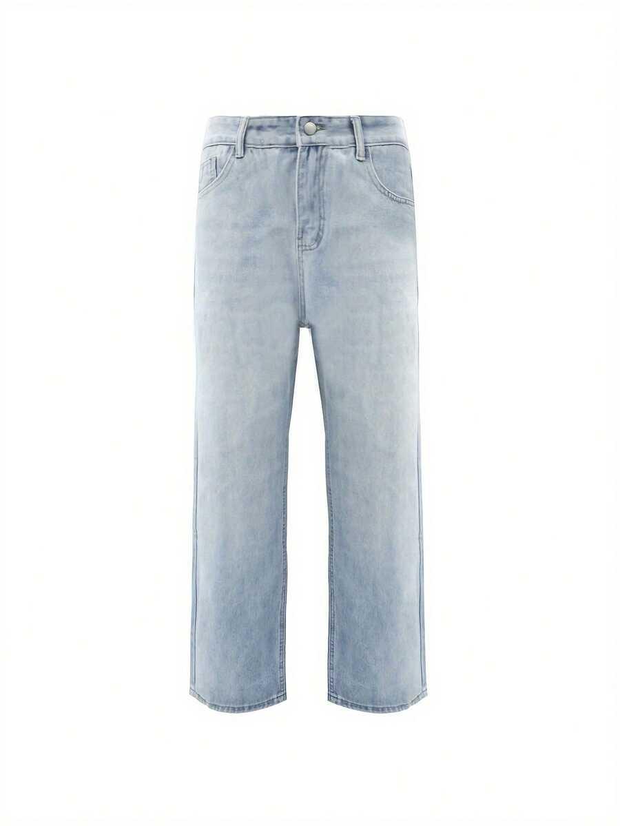 NIEBIESKIE PROSTE JEANSY