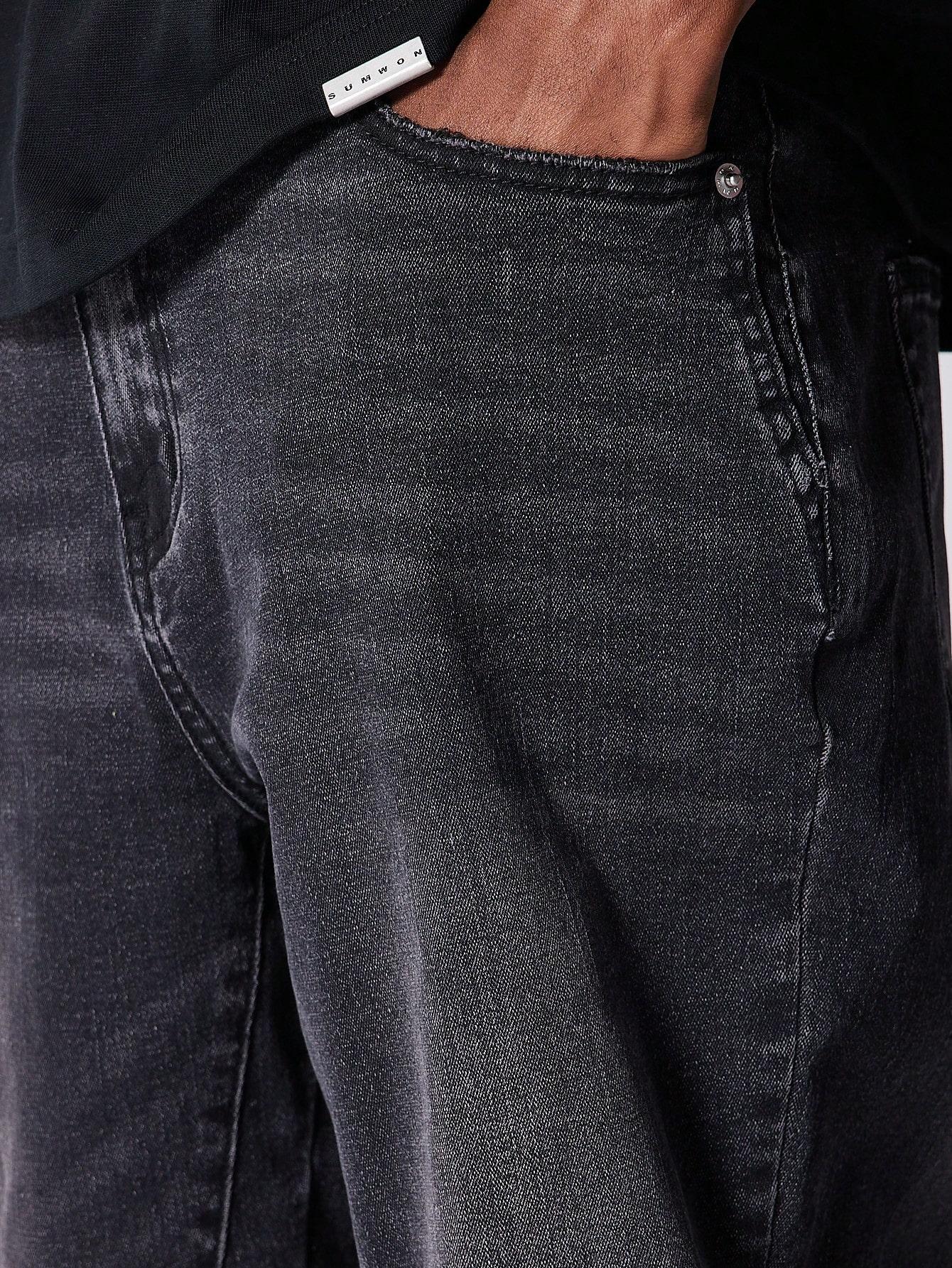 SZARE SPODNIE JEANS