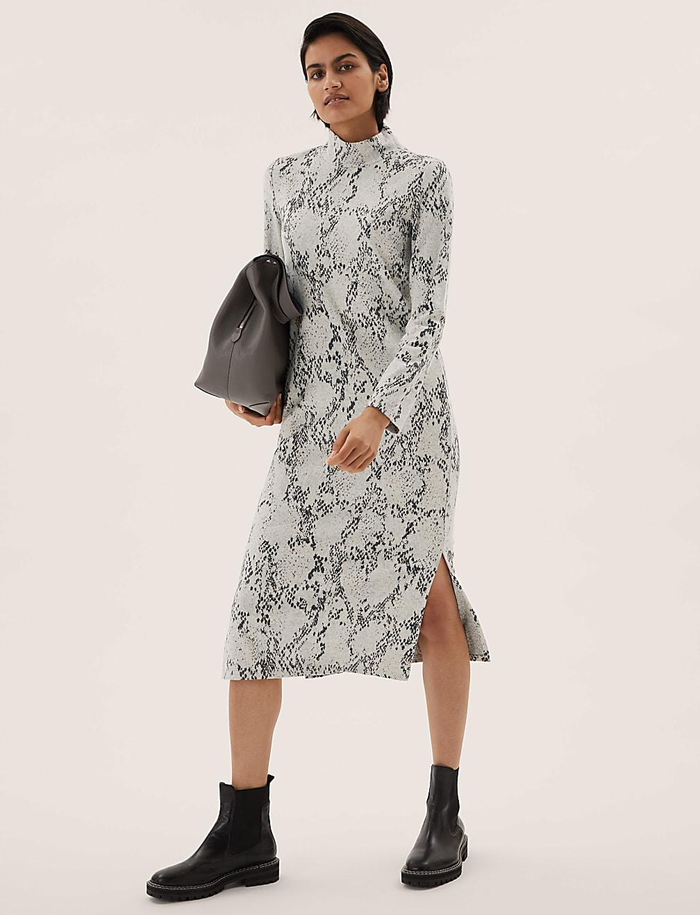 sukienka snake print T42-4787-T4