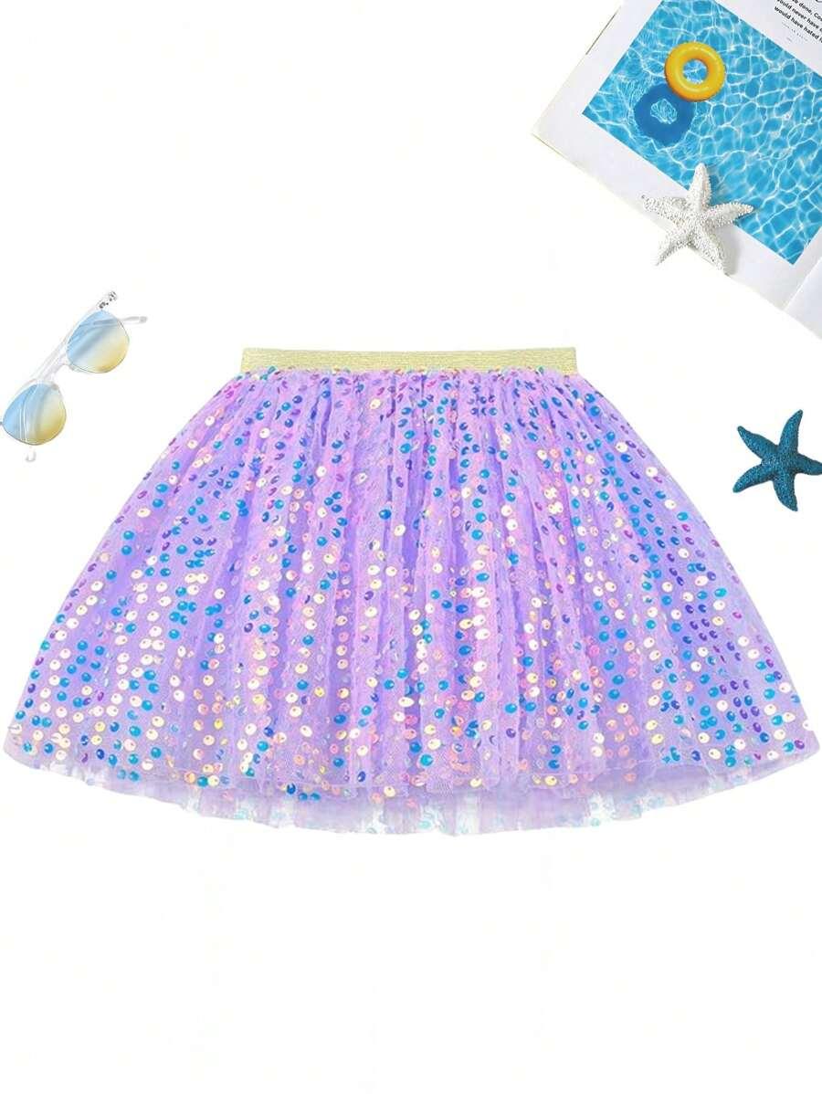 fioletowa spódnica tiul