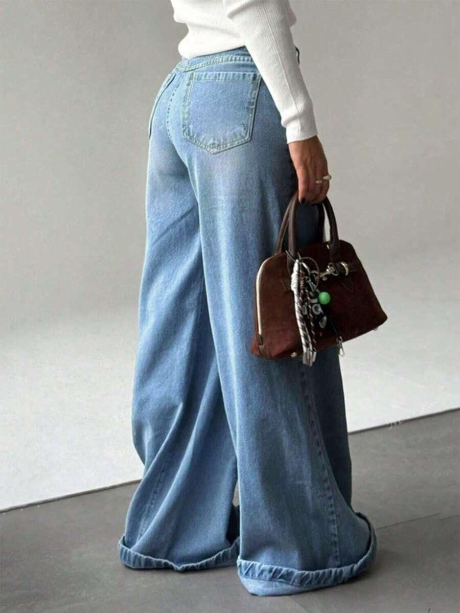 NIEBIESKIE SPODNIE JEANS