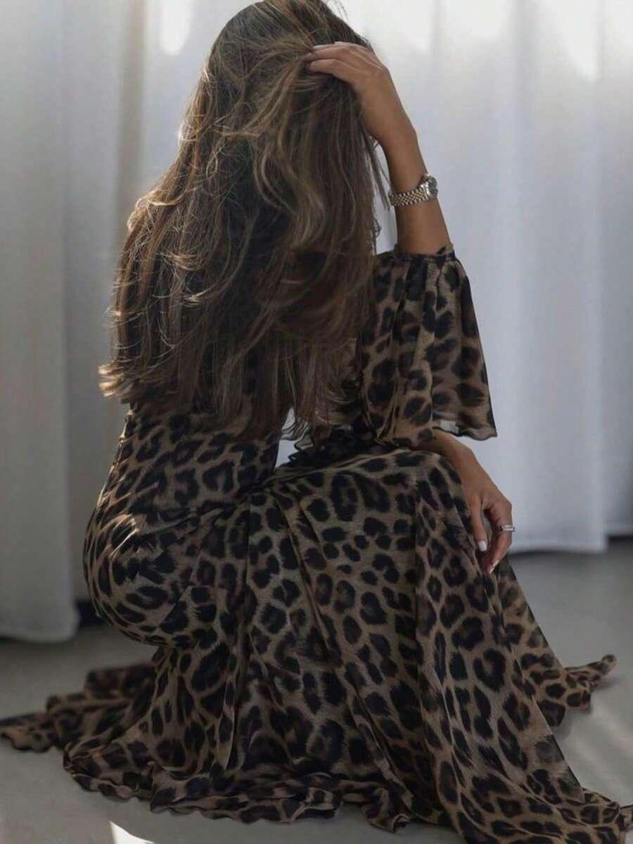maxi sukienka animal print 
